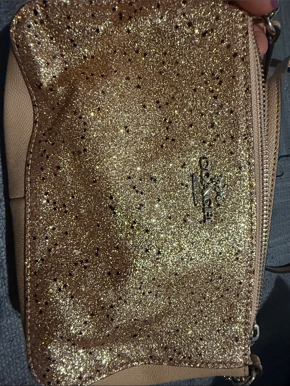 Coach crossbody glitter